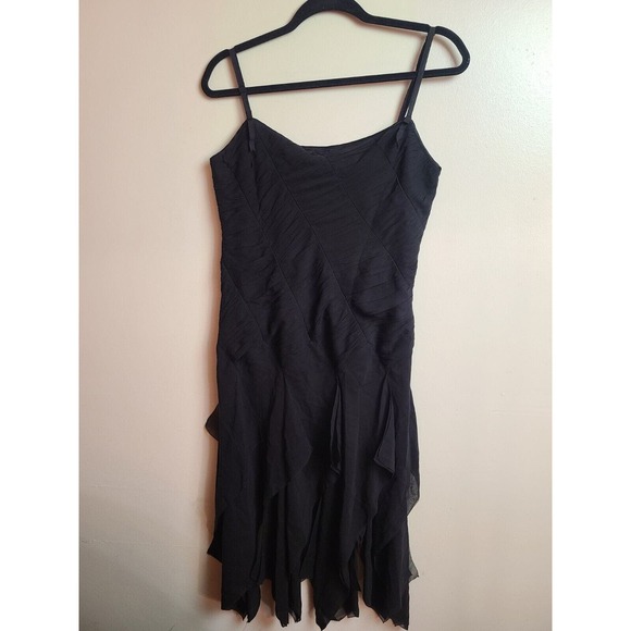 Vintage Maxazria Collection Women's Dress Spaghetti Straps Black Size 10 - Picture 3 of 12